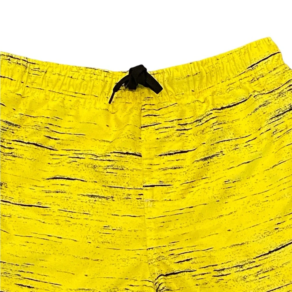 BROOKLYN CLOTH Men's Yellow Streaky Volley Swim Trunks Size‎ Small